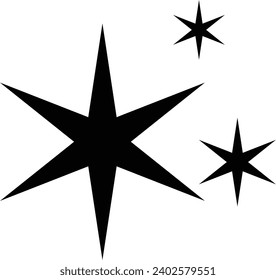 Sparkle star icon, vector abstract element of sparkling star symbol illustration