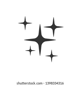 Sparkle, star icon. Vector illustration, flat design.