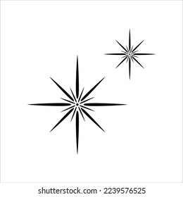 Ilustraciones de vectores de iconos de estrella de brillo