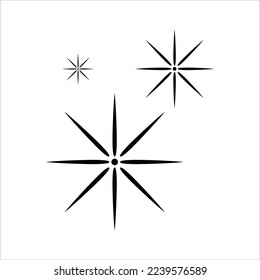Ilustraciones de vectores de iconos de estrella de brillo