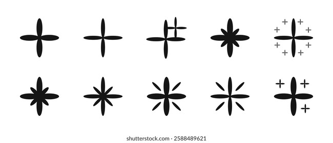 Sparkle star icons. Shine icons. Star sparkles vector icons. Vector sparcles. Stars