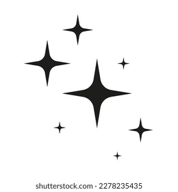 Sparkle star icons. Shine icons. Stars sparkles vector