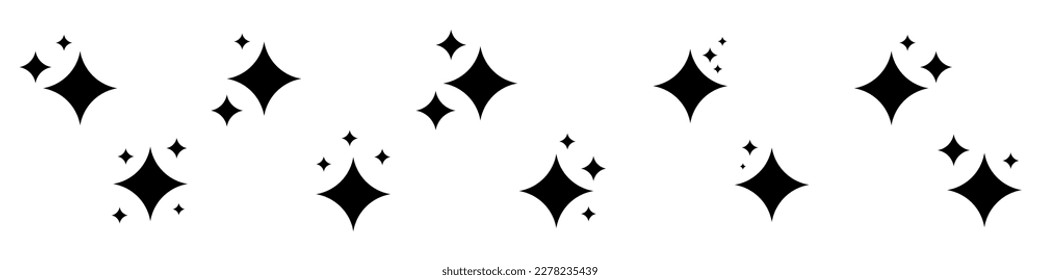 Sparkle star icons. Shine icons. Stars sparkles vector