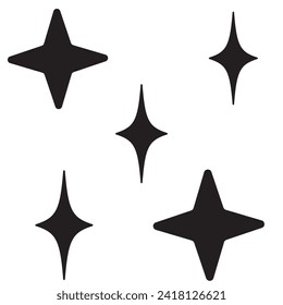 Sparkle star icons. Shine icons. Stars sparkles vector. Sparkle icons set. Shine symbol illustration. star sign collection