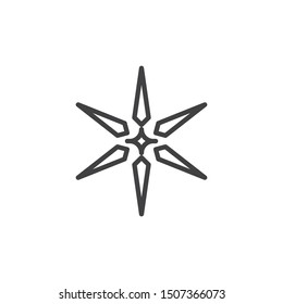 Sparkle star line icon. linear style sign for mobile concept and web design. Magic star outline vector icon. Symbol, logo illustration. Vector graphics