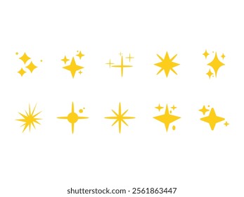 Sparkle Star Shape Element Set