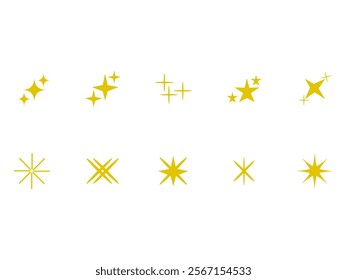 Sparkle Star Shape Element Set