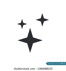 Sparkle Star Shiny Icon Vector Template Illustration Design