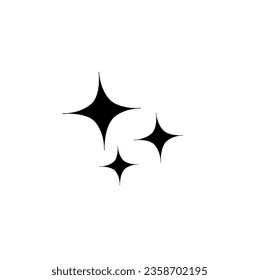 Sparkle star. Simple silhouette icon. Sparkling stars, flickering and flashing lights icon. Vector icon.