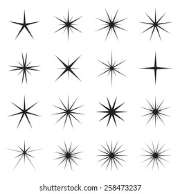 Sparkle star symbols. Vector illustration 