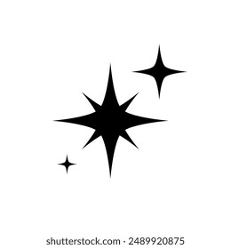 Sparkle star, twinkle icon in generic design