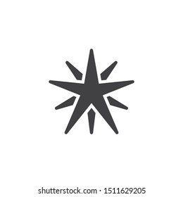 Sparkle star vector icon. filled flat sign for mobile concept and web design. Star flare glyph icon. Symbol, logo illustration. Vector graphics