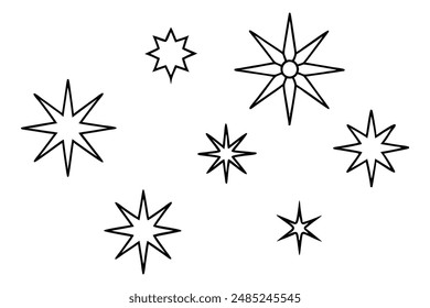 Sparkle Stars Frame illustration depicting the essence of starry elegance beautifully