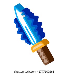 Sparkle Sword Icon Vector. Isometric Sparkle Sword sign. color isolated symbol illustration