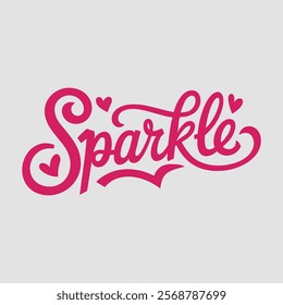 Sparkle Text of Valentine Typography Vectors