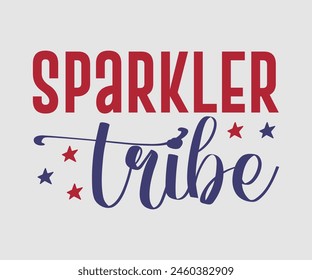 Sparkle Tribe, The 4th of July National Holiday. Vector Illustration