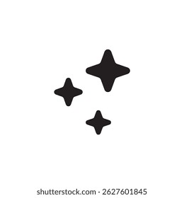 Sparkle and twinkle star icon black silhouette Vector