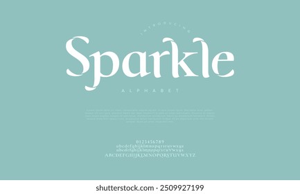 Espumante tipografia beleza moda elegante minimalista serif italic fontes decorativo casamento vintage retro logos. Logotipo de fonte de luxo mínimo alfabeto. Ilustração vetorial