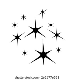 Sparkle vector icon. Shine symbol illustration. star sign or logo.