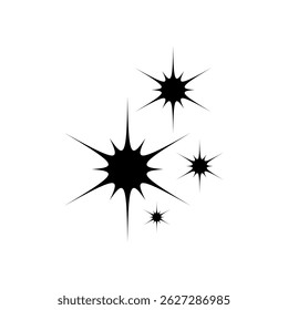 Icono de Vector brillante. Ilustración del símbolo del brillo. signo de la estrella o logotipo.
