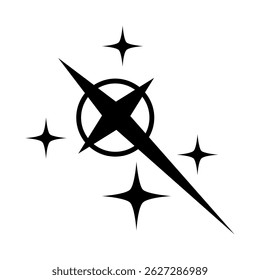 Sparkle vector icon. Shine symbol illustration. star sign or logo.