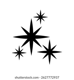 Ícone do vetor de faísca. Ilustração do símbolo do brilho. sinal de estrela ou logotipo.