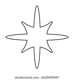 Ícone do vetor de faísca. Ilustração do símbolo do brilho. sinal de estrela ou logotipo.