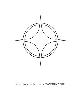 Sparkle vector icon. Shine symbol illustration. star sign or logo.
