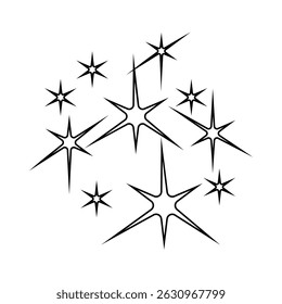 Sparkle vector icon. Shine symbol illustration. star sign or logo.