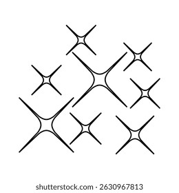 Ícone do vetor de faísca. Ilustração do símbolo do brilho. sinal de estrela ou logotipo.