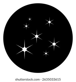 Funkelndes Vektorsymbol. Illustration mit Glanzsymbol. Sternzeichen oder Logo.