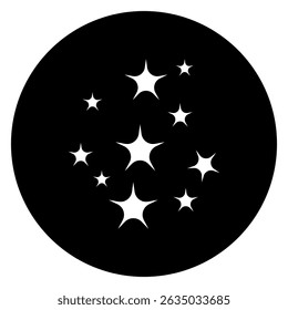 Icono de Vector brillante. Ilustración del símbolo del brillo. signo de la estrella o logotipo.