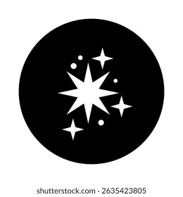 Funkelndes Vektorsymbol. Illustration mit Glanzsymbol. Sternzeichen oder Logo.