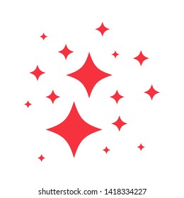 Sparkle vector icons. Shine and Glow flat vector icons