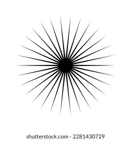 Sparkle vector shape with black color and white background