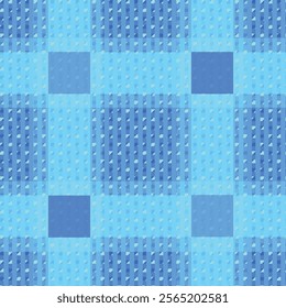 Sparkle winter effect, plaid pattern
