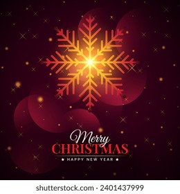 sparkleing snowfleks merry christmas greeting vector
