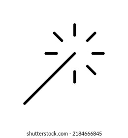 Sparkler, bengala fuego simple vector de icono. Diseño plano.ai