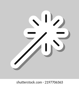 Sparkler, bengal fire simple icon vector. Flat design. Sticker with shadow on gray background.ai