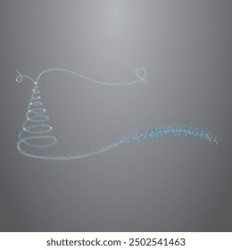 Sparkler Weihnachtsbaum auf Farbverlauf-Hintergrund Vektor.