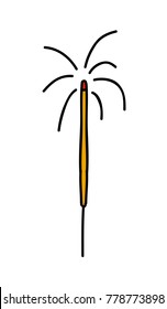 sparkler doodle icon