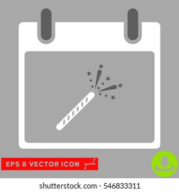 Sparkler Firecracker Calendar Day icon. Vector EPS illustration style is flat iconic bicolor symbol, dark gray and white colors.