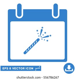 Sparkler Firecracker Calendar Day icon. Vector EPS illustration style is flat iconic symbol, cobalt color.