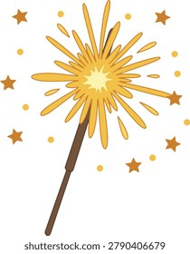 Sparkler Firework Celebration Handheld Icon