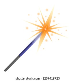 Sparkler icon. Cartoon of sparkler vector icon for web design isolated on white background