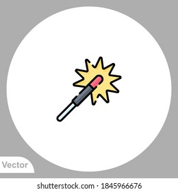 Sparkler icon sign vector,Symbol, logo illustration for web and mobile
