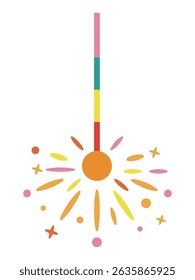 Sparkler icon, simple vector illustration