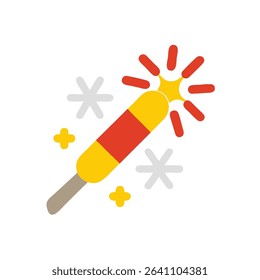 sparkler icon vector illustration style