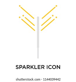 Sparkler icon vector isolated on white background for your web and mobile app design, Sparkler logo concept