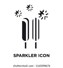 Sparkler icon vector isolated on white background, Sparkler transparent sign , celebration pictograms